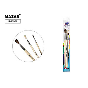 Set of Artistic Brushes Do Discoveries, 3pcs pony № 2, 6, goat № 4, round