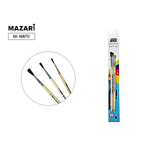 Set of artistic brushes Believe in yourself, 3pcs No. 1, 2, 3, round, pony
