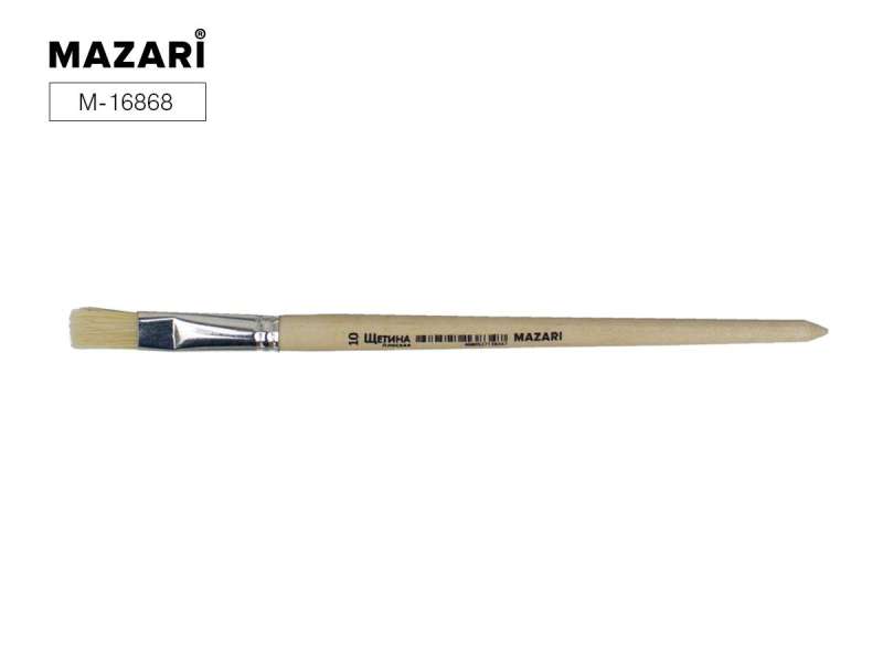Art brush, bristle, No.10, flat