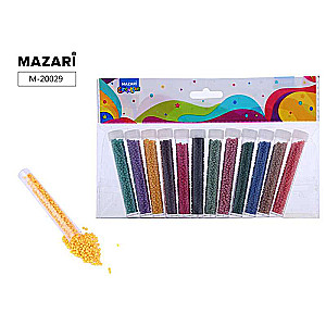 Bead set, 12 colors x 7 g, 2 mm