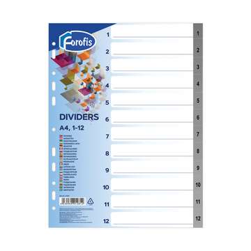A4 Dividers A4 Jan-Dec 13mm FOROFIS