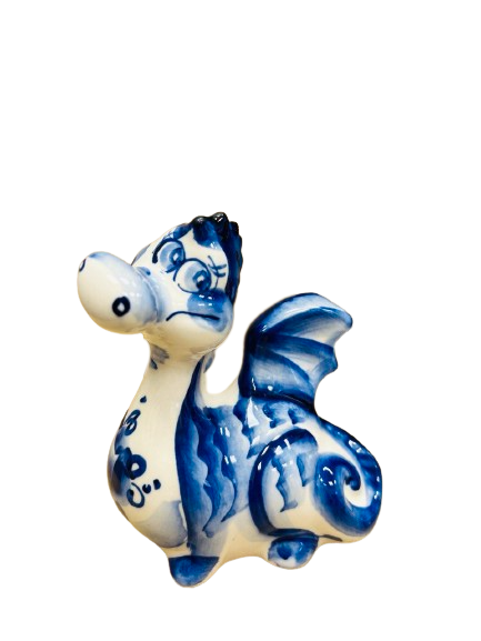 Porcelain Figure 11x9cm Dragon - Roma