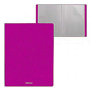 Plastic file folder ErichKrause® Matt Grains, with 20 pockets, A4, magenta