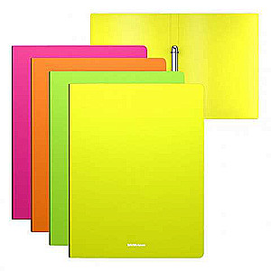 Plastic 2-Ring Folder ErichKrause® Matt Neon, 35mm, A4, Assorted
