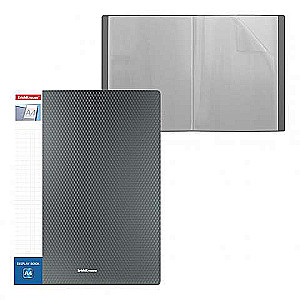 Plastic filing folder with pocket on the spine ErichKrause® Diamond Original, with 30 pockets, A4, gray
