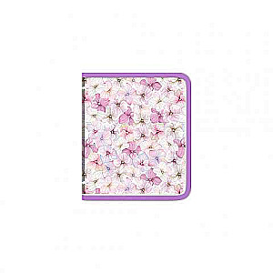 Zippered plastic folder for notebooks ErichKrause® Phloxes, A5+