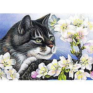 Paint by Numbers 30x40 cm Cat on a Blooming Apple Tree, 20 colors, item 4