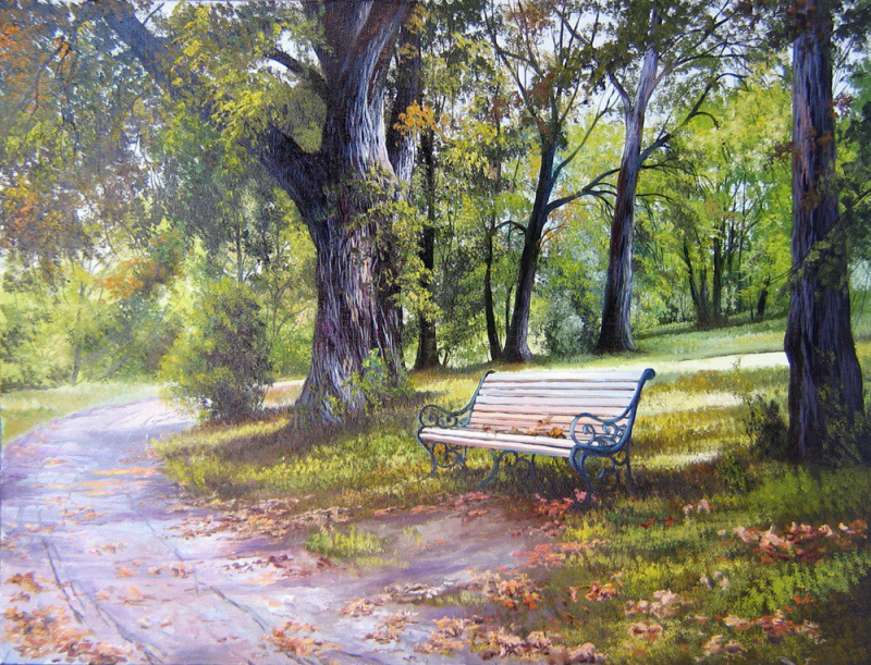 Paint by Numbers 30x40 cm Forest Park, 20 colors, 4 difficulty