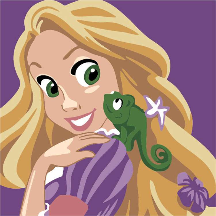 Paint by Numbers 20x20 cm Rapunzel: Tangled, 10 colors, level 4