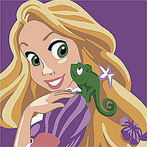 Paint by Numbers 20x20 cm Rapunzel: Tangled, 10 colors, level 4