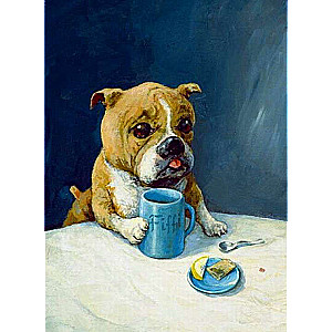 Paint by Numbers 30x40 cm Bulldog Breakfast, 20 colors, edition 4