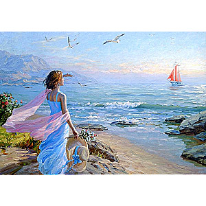 Paint by numbers 30x40 cm Scarlet Sails, 20 colors, rev. 4