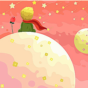 Paint by Numbers 20x20 cm The Little Prince. Meteor Shower, 10 colors, 4 pieces