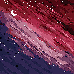 Numbered Paintings 20x20 cm Milky Way, 10 colors, art. 4