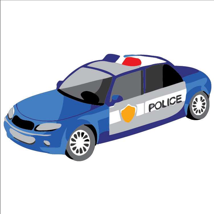 Numbered Painting 20x20 cm Police Car, 10 colors, urv. 4