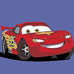 Numbered Paintings 20x20 cm Lightning McQueen, 9 colors, torn 4