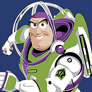 Numbered paintings 20x20 cm Toy Story - Buzz Lightyear, 10 colors, cutout 4