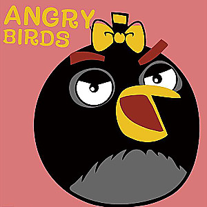 Numbered Paintings 20x20 cm Angry Birds, black, 6 colors, rev. 4