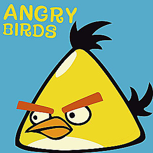 Numbered Paintings 20x20 cm Angry Birds, yellow, 6 colors, 4 sort.