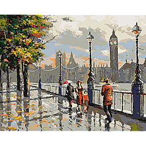 Numbered Paintings 30x40 cm Rainy London, 20 colors, urv. 4