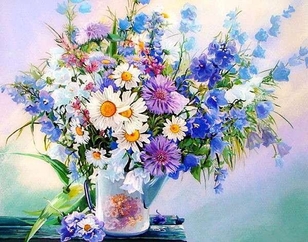 Paint by Numbers 30x40 cm Summer Bouquet, 20 colors, set 4