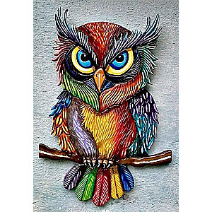 Diamond Mosaic 30x40 cm Colorful Owl, 25 colors, level 4