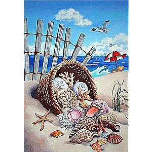 Diamond mosaic 30x40 cm Seashells, 26 colors, set 4