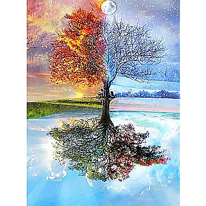 Diamond Mosaic 30x40 cm Wood - Seasons, 26 colors, urv. 4