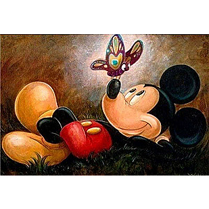 Diamond Mosaic 30x40 cm Mickey Mouse with Butterfly, 24 colors, urv. 4