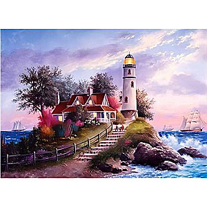 Diamond Mosaic 30x40 cm Lighthouse, 26 colors, level 4