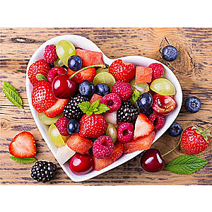 Diamond mosaic 30x40 cm Plate with berries, 26 colors, set 4