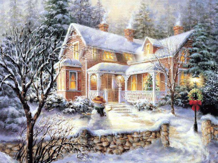 Diamond Mosaic 30x40 cm Christmas House, 24 colors, edition 4