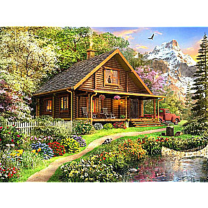 Diamond mosaic 30x40 cm House in the woods, 26 colors, level 4