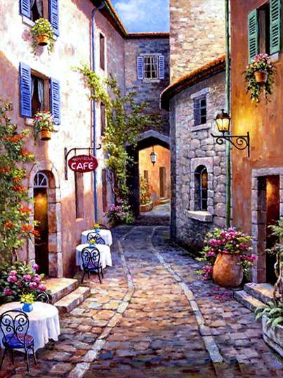 Diamond mosaic 30x40 cm Old Town, 26 colors, set 4