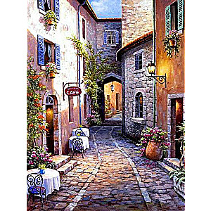 Diamond mosaic 30x40 cm Old Town, 26 colors, set 4