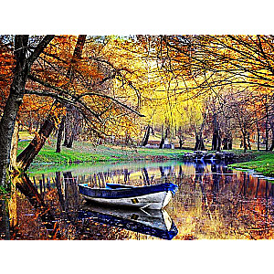 Diamond mosaic 30x40 cm Autumn. River landscape, 26 colors, 4 sets