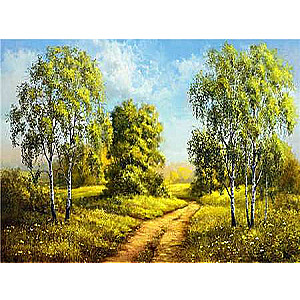 Diamond Mosaic 30x40 cm Birch Trees, 26 colors, level 4