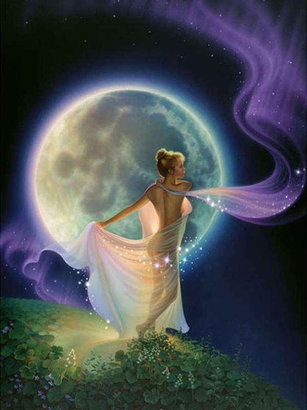 Diamond Mosaic 30x40 cm Moon Fairy, 26 colors, level 4