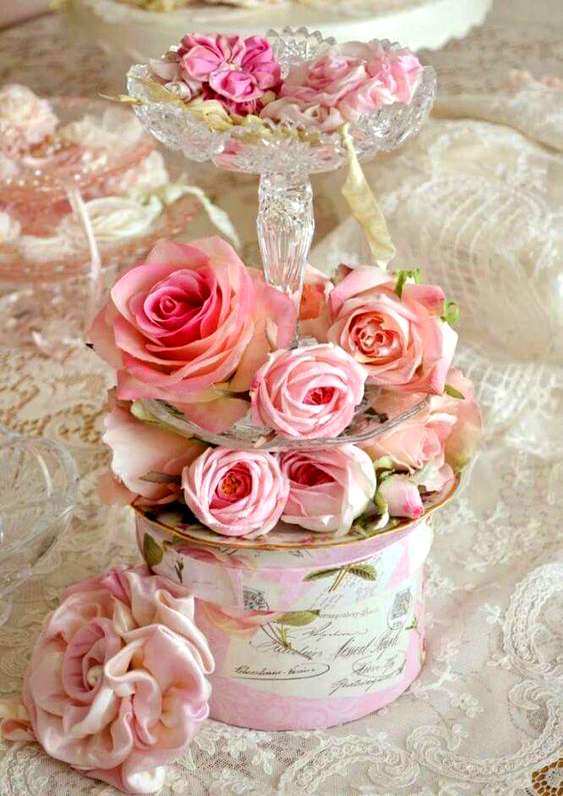 Diamond mosaic 30x40 cm Pink roses, 26 colors, level 4