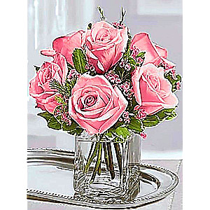 Diamond Mosaic 30x40 cm Pink Roses in a Vase, 26 colors, urv. 4