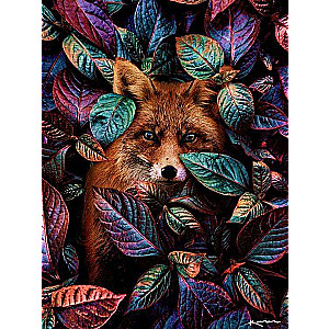 Diamond Mosaic 30x40 cm Fox among Leaves, 26 Colors, Level 4
