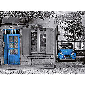 Diamond mosaic 30x40 cm Blue retro car, 20 colors, level 4