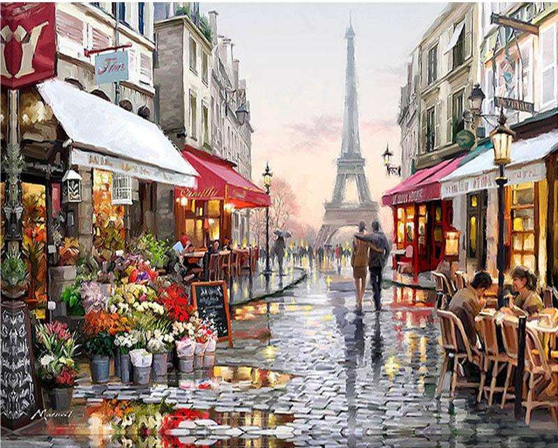 Diamond Mosaic 30x40 cm Paris After Rain, 24 colors, number 4