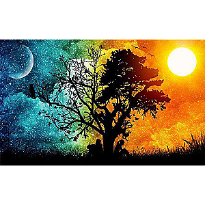 Diamond mosaic 30x40 cm Wood day/night, 23 colors, urv. 4