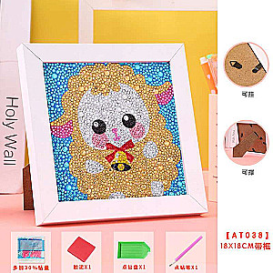 Diamond mosaic 15x15 cm with photo frame Sheep