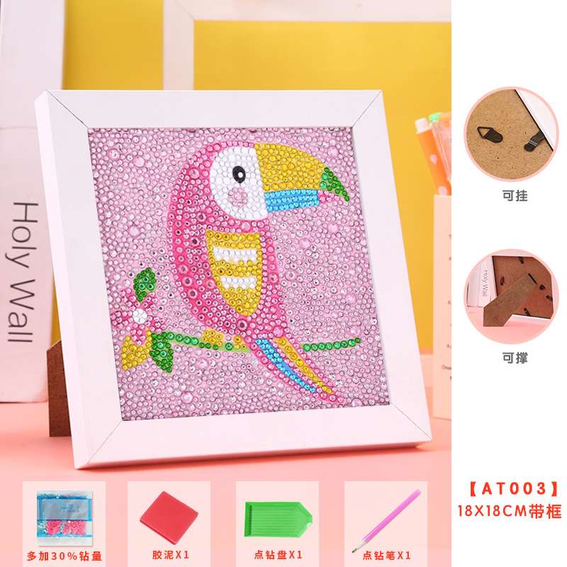Diamond Mosaic 15x15 cm with Photo Frame Toucan