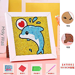 Diamond Mosaic 15x15 cm with Dolphin Photo Frame
