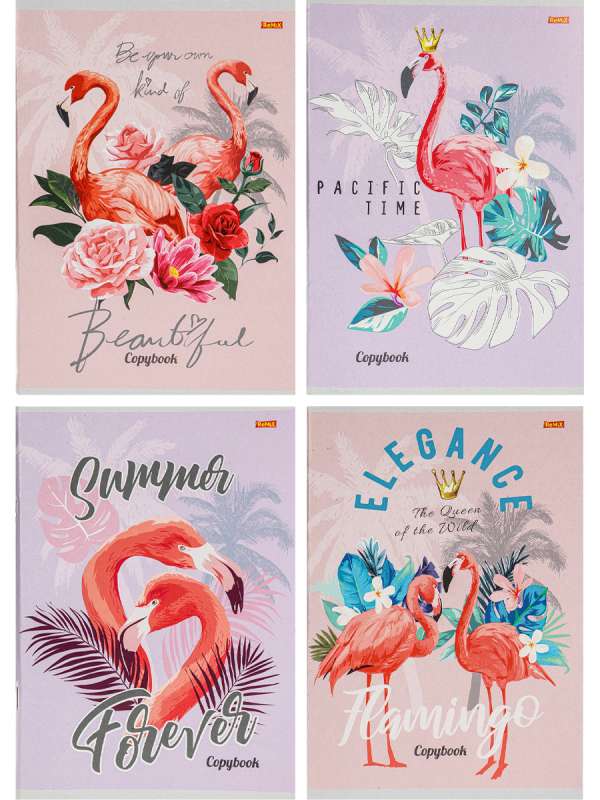 Notebook CHECK 96 sheets. GRACIOUS FLAMINGOS