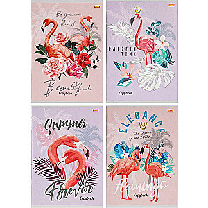 Notebook CHECK 96 sheets. GRACIOUS FLAMINGOS
