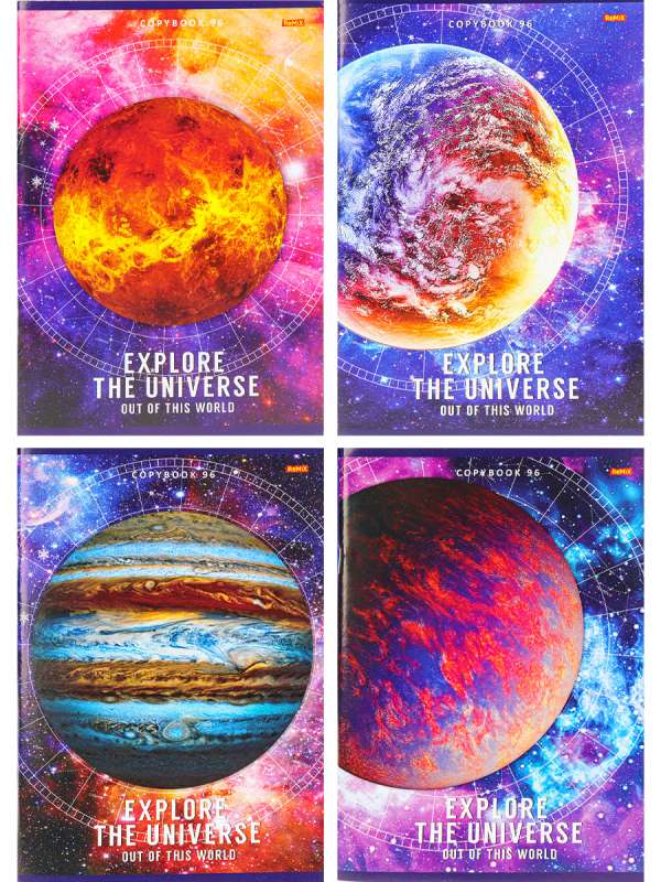 Notebook CHECKERED 96p. SPACE RESEARCH